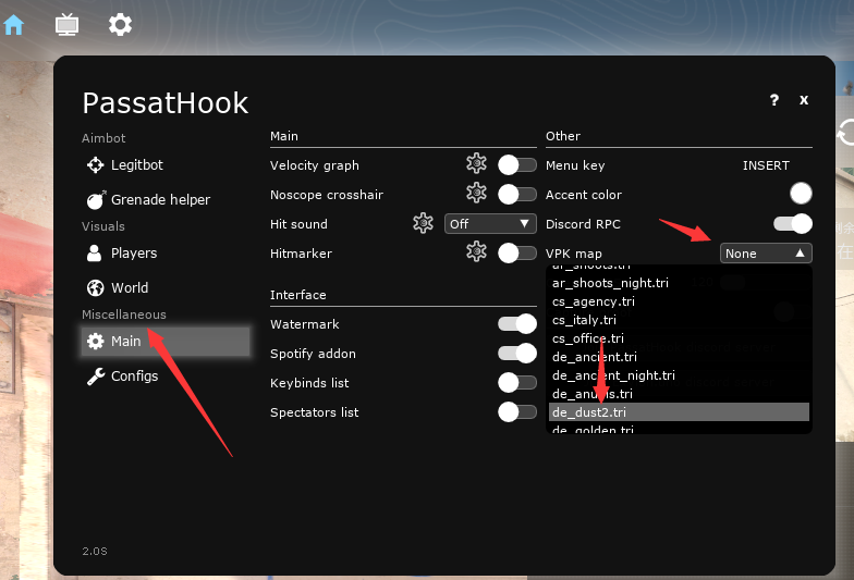 CS2-PassatHook多功能辅助11.6，作者:Shaw，分类：CSGO，标签：