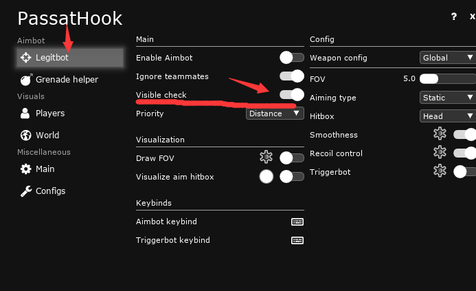 CS2-PassatHook多功能辅助11.6，作者:Shaw，分类：CSGO，标签：